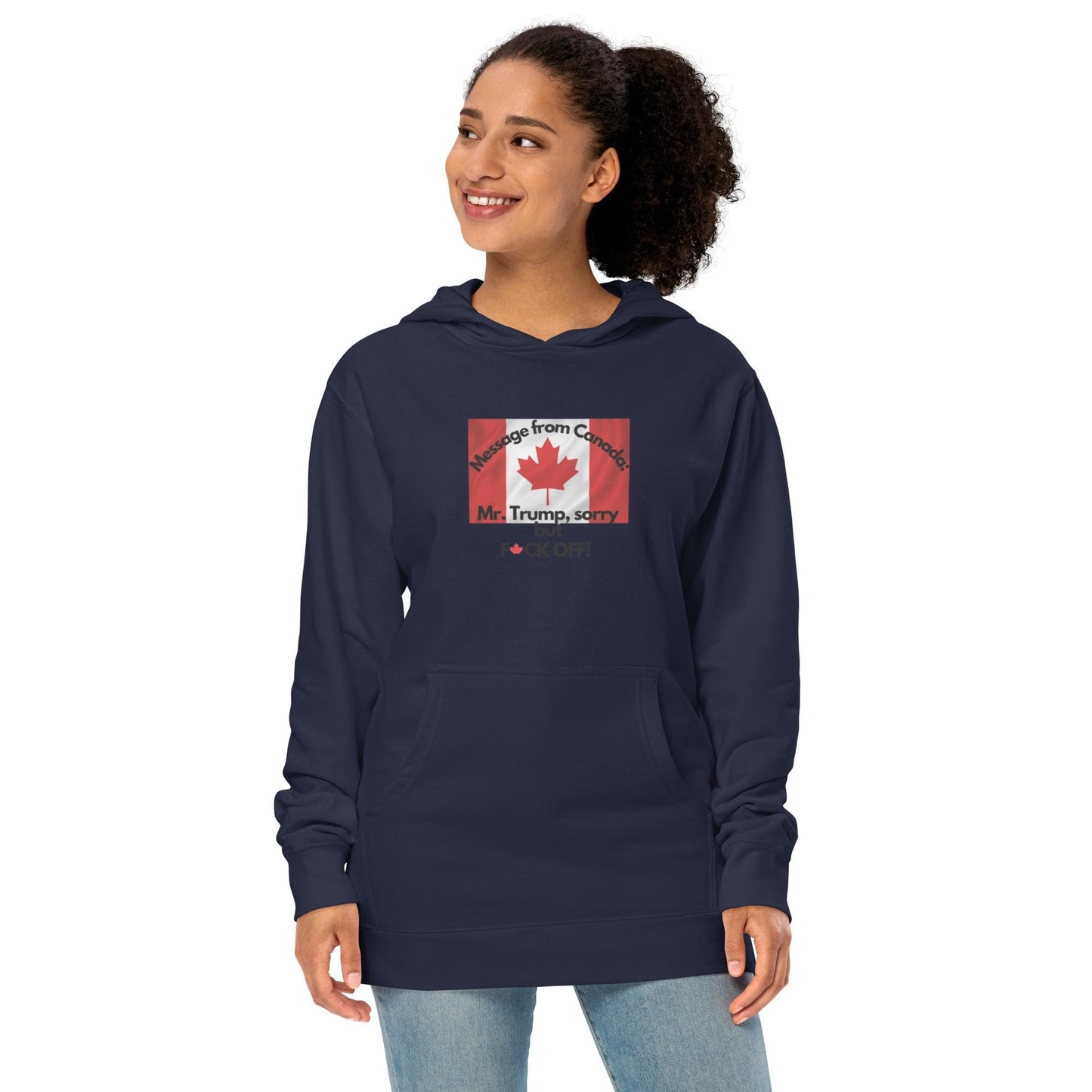 Sorry Mr Trump but Ffck off, Unisex midweight hoodie