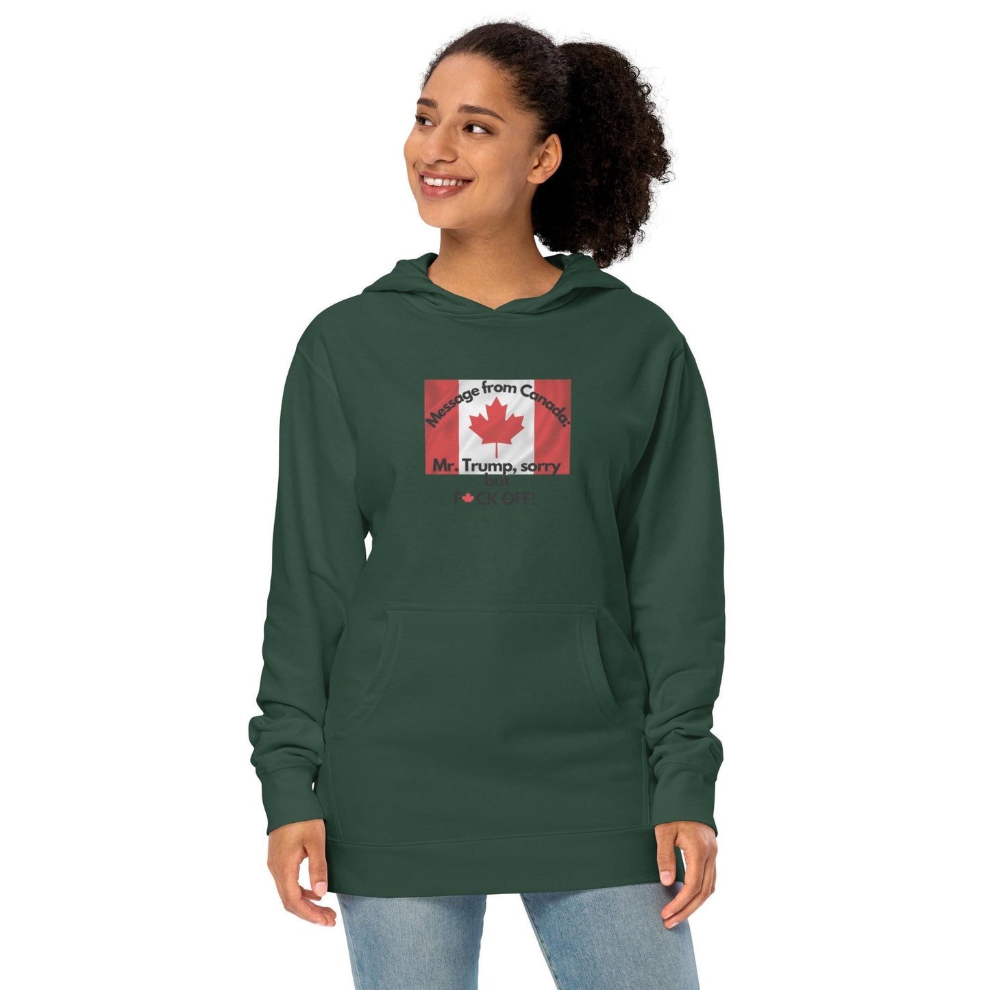 Sorry Mr Trump but Ffck off, Unisex midweight hoodie