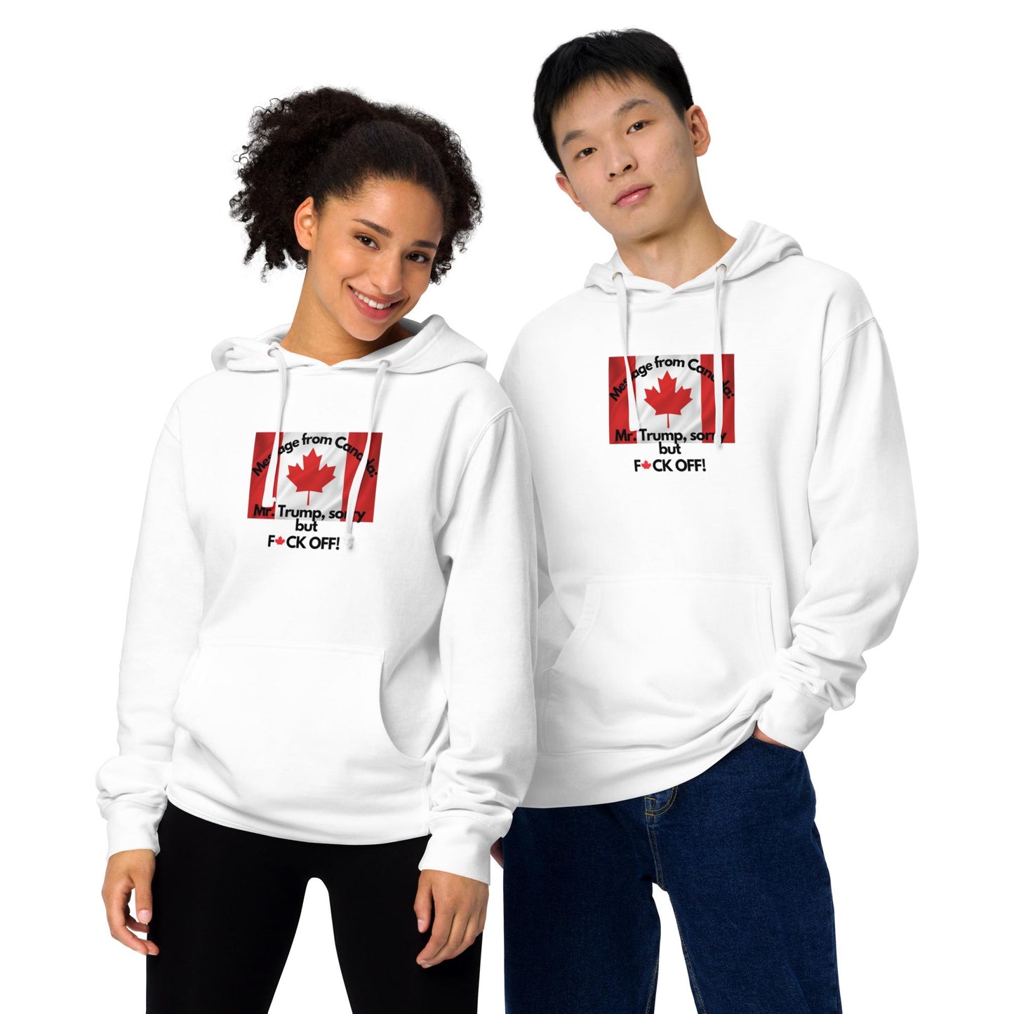 Sorry Mr Trump but Ffck off, Unisex midweight hoodie